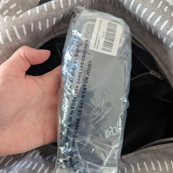 Gray Patterned Canvas Duffle Bag - Picture 11 of 15